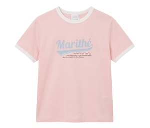 Buy Marithe Francois Girbaud W Vintage Baseball Ringer Tee Pink (Women's) at Sasom – Authentic and Ready to Ship