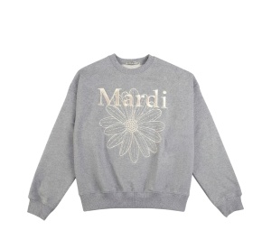 Buy Mardi Mercredi Sweatshirt Flowermardi Needlework Grey Cream at Sasom – Authentic and Ready to Ship