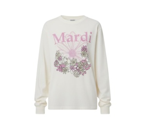 Buy Mardi Mercredi Tshirt Long Sleeve Flowermardi Jardin Cream Pinklavender at Sasom – Authentic and Ready to Ship