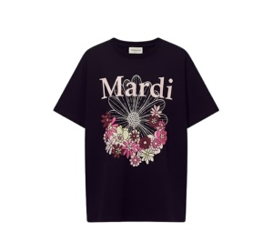 Buy Mardi Mercredi Tshirt Flowermardi Jardin Black Pale Pink at Sasom – Authentic and Ready to Ship
