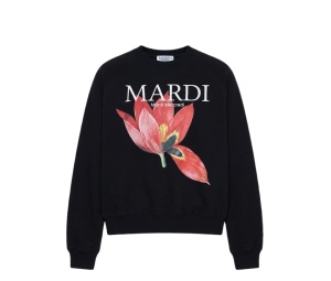 Buy Mardi Mercredi Sweatshirt Raglan Lilies 03 Black (W) at Sasom – Authentic and Ready to Ship