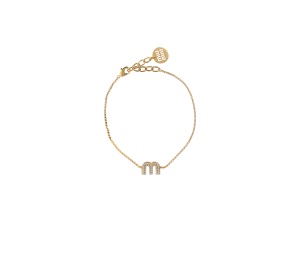 Buy Miu Miu Embellished Bracelet Gold at Sasom – Authentic and Ready to Ship