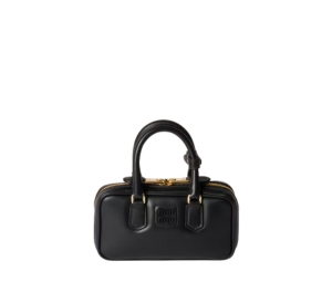 Buy Miu Miu Arcadie Leather Mini Bag With Gold-Tone Hardware Black at Sasom – Authentic and Ready to Ship