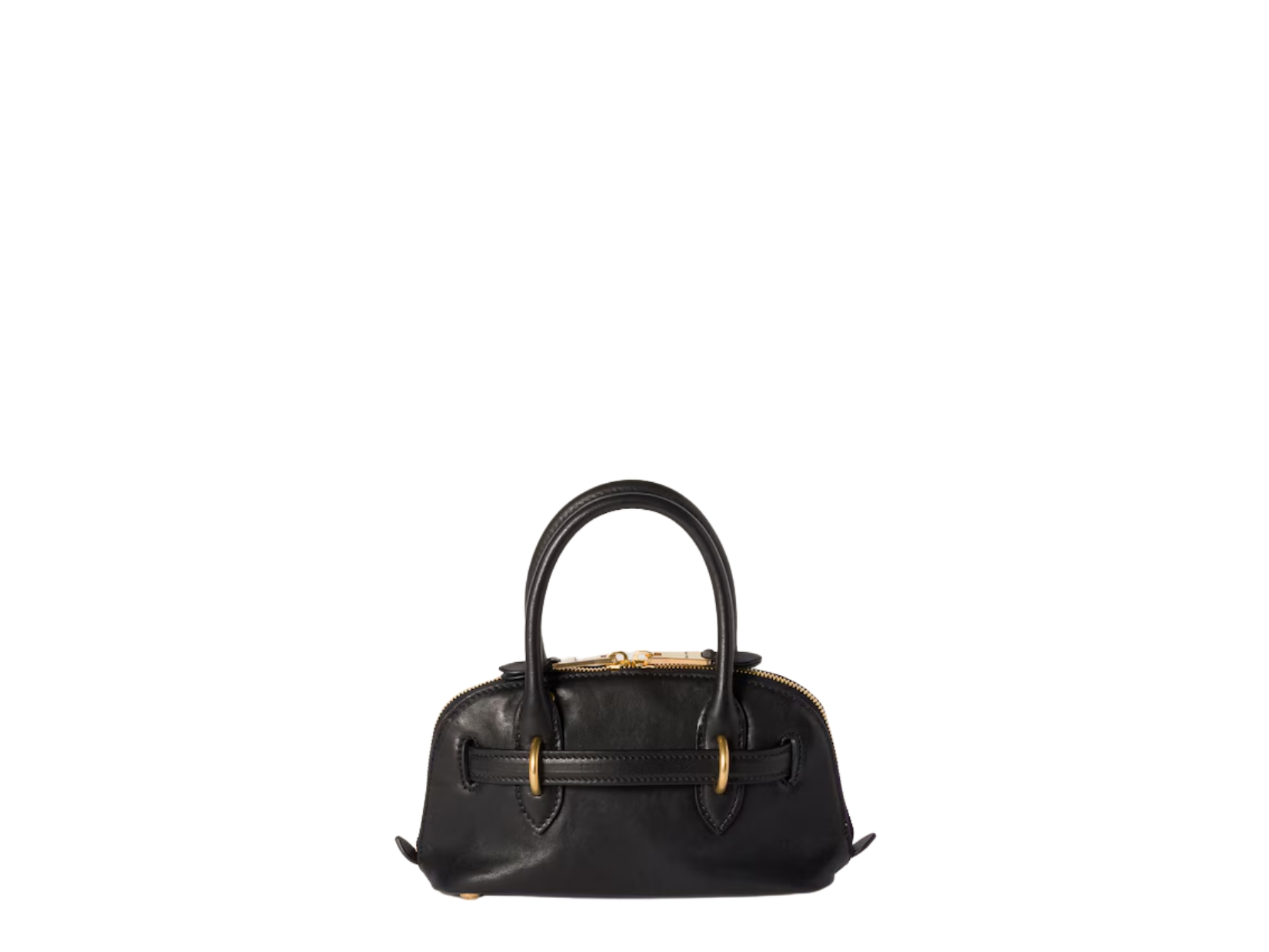 Miu Miu Aventure Mini Nappa Leather Bag With Antiqued Gold