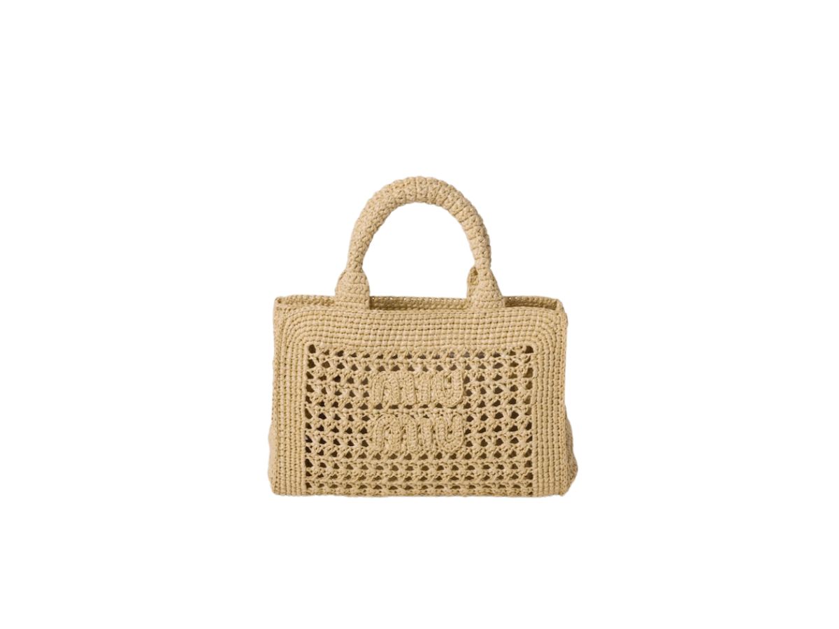 ハンドバッグ MiuMiu | Crochet handbag 5BA219_2DO1_F0A5T_V_OOO Miu Miu Crochet Pouch Multicolor in Fabric with Silver-tone - US