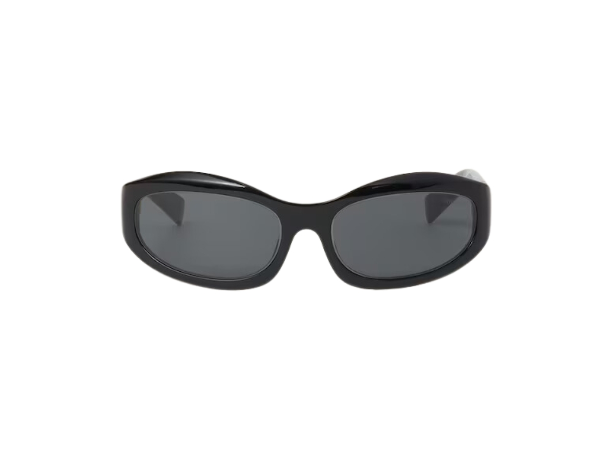 Miu Miu Glimpse Sunglasses In Black Recycled Acetate Frame