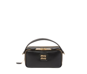 Buy Miu Miu Leather Shoulder Bag In Leather With Gold-Tone Hardware Black at Sasom – Authentic and Ready to Ship