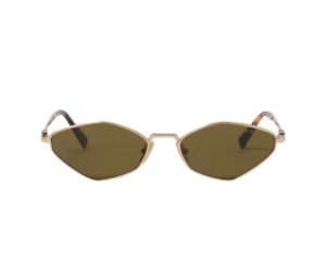 Buy Miu Miu Logo Sunglasses In Gold Metal Frame With Loden Green Lenses at Sasom – Authentic and Ready to Ship
