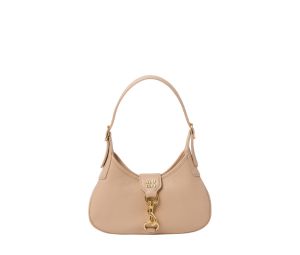 Buy Miu Miu Madras Leather Hobo Bag With Metal Lettering Logo And Gold-Tone Hardware Sand Beige at Sasom – Authentic and Ready to Ship