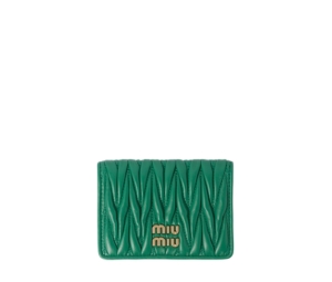 Buy Miu Miu Matelassé Nappa Leather Card Holder In Leather With Metal Lettering Logo Mango at Sasom – Authentic and Ready to Ship