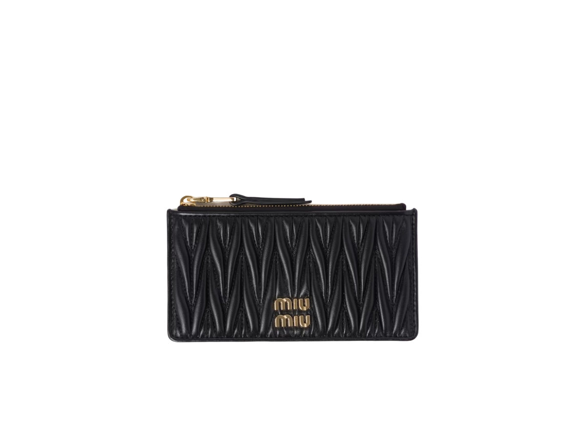 Miu Miu Matelassé Nappa Leather Envelope Wallet In Leather