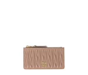 Buy Miu Miu Matelassé Nappa Leather Envelope Wallet In Leather With Metal Lettering Logo Below Cameo at Sasom – Authentic and Ready to Ship