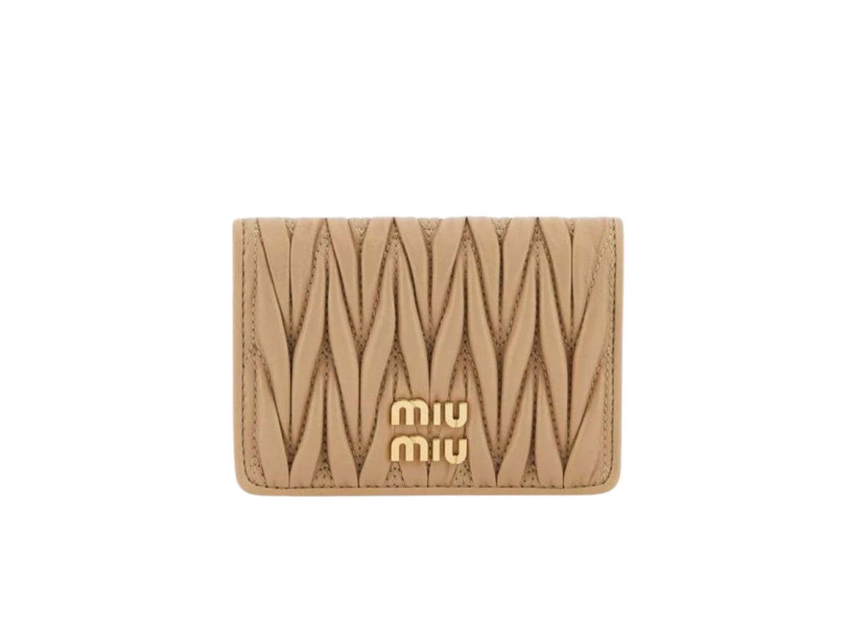 ☆関税込☆MIUMIU★Matelasse Card Holder Marigold★ Marigold Matelassé Nappa Leather Card Holder | Miu Miu