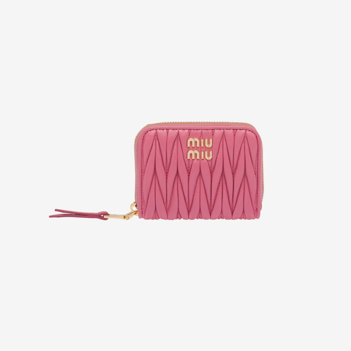 Miu Miu Matelasse Nappa Leather Coin Purse Begonia Pink