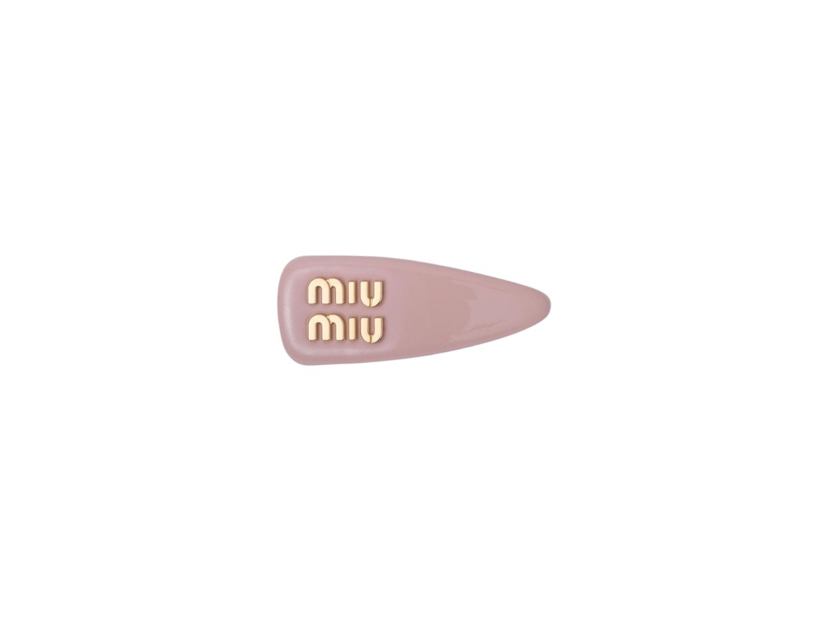 【Miu Miu】Logo-Lettering Hair Clip Miu Miu Logo-Lettering Hair Clip - White | Editorialist