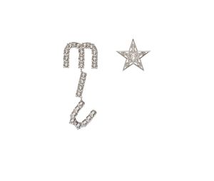 Buy Miu Miu Pendant Earrings With Crystals Star In Steel Finish Metal Hardware at Sasom – Authentic and Ready to Ship