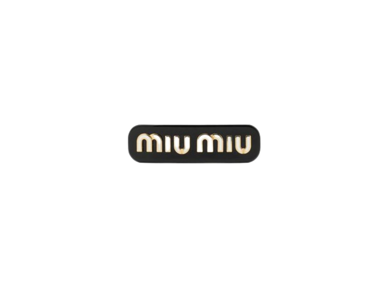 Miu Miu Plexiglas And Metal Hair Clip in Black