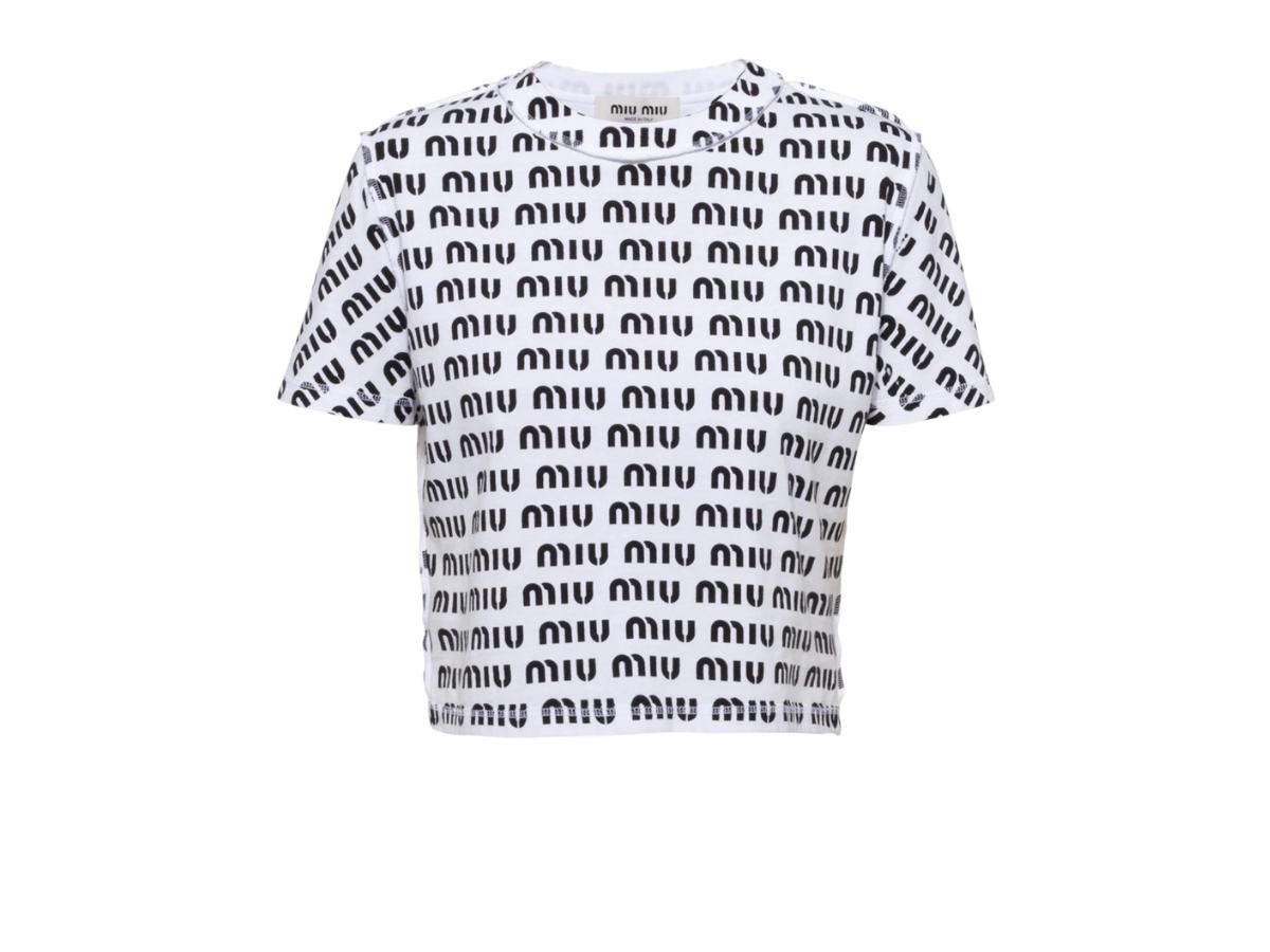 Miu Miu ロゴ Tシャツ | グレー | FARFETCH JP