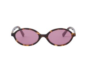 Miu Miu Regard Sunglasses In Honey Tortoiseshell Acetate Frame With Amaranth Lenses