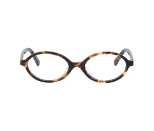 Miu Miu Regard Sunglasses In Honey Tortoiseshell Acetate Frame With Blue Lenses