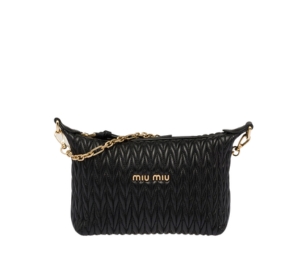 Buy Miu Miu Spirit Matelassé Mini Bag In Leather With Gold-Tone Hardware Black at Sasom – Authentic and Ready to Ship