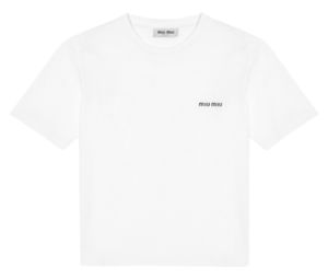 Miu Miu T-Shirt With Logo White
