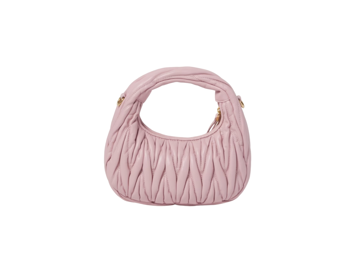 Miu Miu Wander Matelassé Nappa Leather Hobo Mini-Bag In