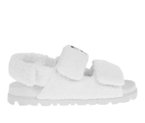 Buy Miu Miu Double Velcro Closure Terry Sandals White (Woman's) at Sasom – Authentic and Ready to Ship