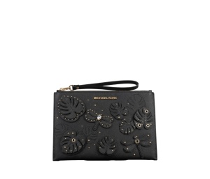 Buy Michael Kors 3D Dragonfly & Monstera Leaf Appliqué Wristlet Black at Sasom – Authentic and Ready to Ship