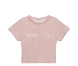 Buy Matin Kim Logo Crop Top Pink at Sasom – Authentic and Ready to Ship