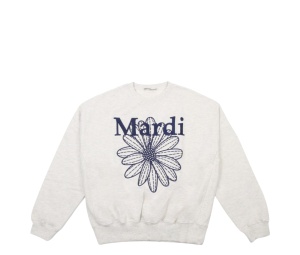 Buy Mardi Mercredi Sweatshirt Flowermardi Needlework Oatmeal Navy at Sasom – Authentic and Ready to Ship