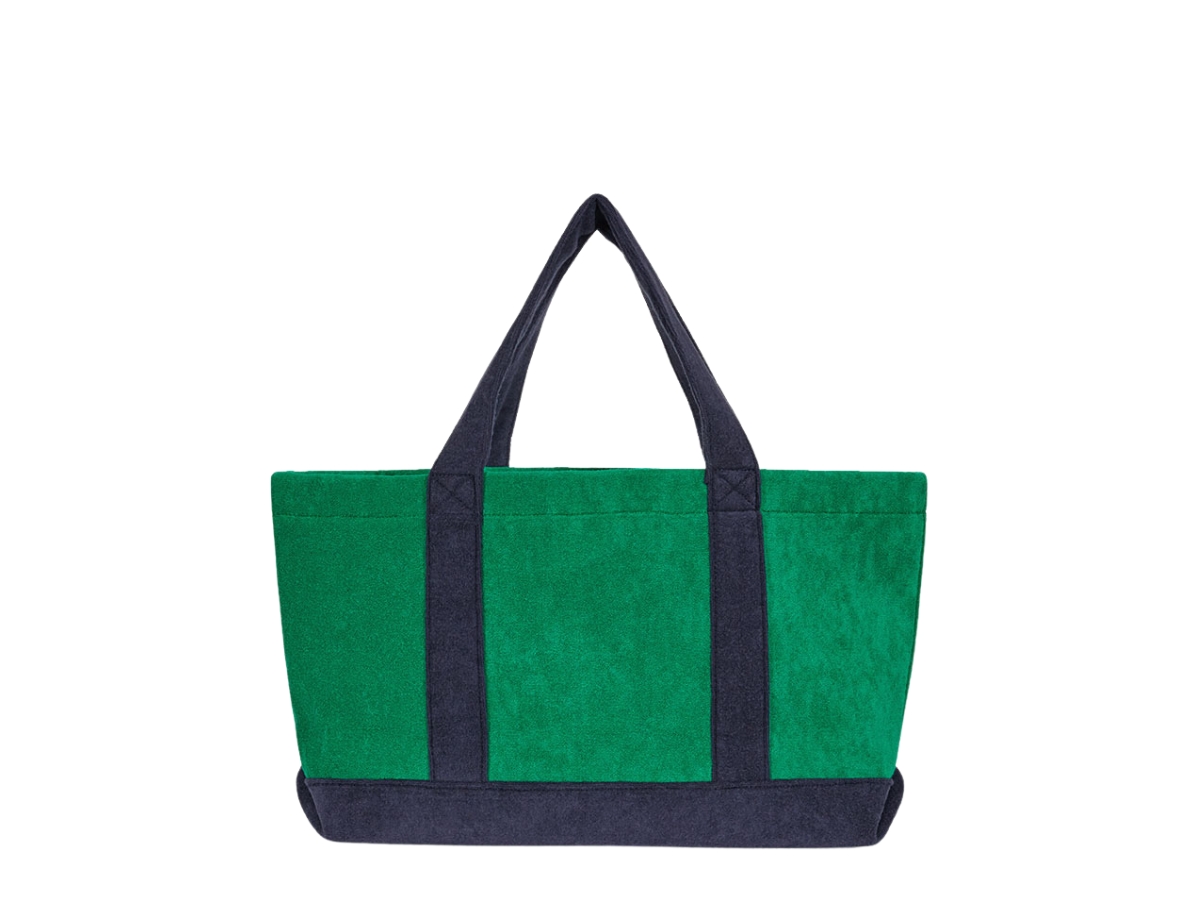 ★TOUT Y EST★ Mmlg TERRY TOTE BAG GREEN NAVY MMLGBD1A023 Mmlg Terry Tote Bag Green Navy Shop Authentic at SASOM