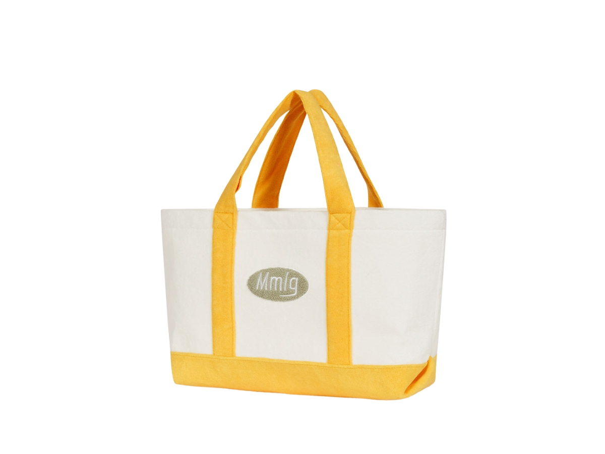 ★TOUT Y EST★ Mmlg TERRY TOTE BAG IVORY YELLOW MMLGBD1A023 ช้อป Mmlg Terry Tote Bag Ivory Yellowของแท้ที่ SASOM