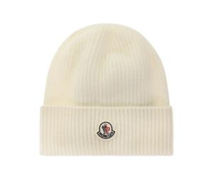 Moncler Cashmere Blend Beanie White