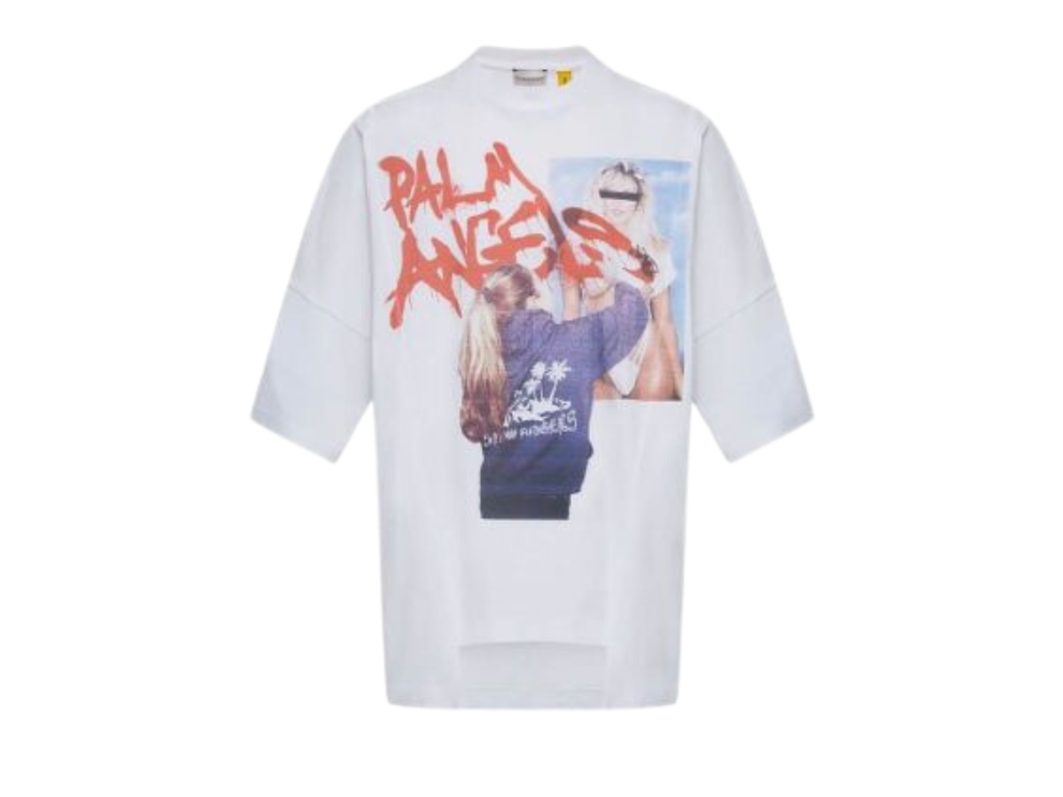 Moncler Genius X Palm Angels Graffiti Logo Print T-Shirt White