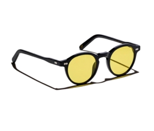 Buy Moscot Miltzen Black With Custom Made Tints 46 MM In Black Acetate Frame-Two Dots With Mellow Yellow Lenses at Sasom – Authentic and Ready to Ship