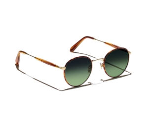 Buy Moscot Pitsel Sun 50 MM In Blonde-Gold Acetate-Metal Frame With Green Lenses at Sasom – Authentic and Ready to Ship