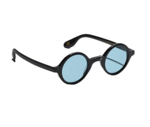 Buy Moscot Zolman Sun 42 MM In Black Acetate Frame With Blue Lenses at Sasom – Authentic and Ready to Ship