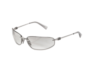 Buy Miu Miu Sunglasses In Silver Frame With Silver Lenses at Sasom – Authentic and Ready to Ship