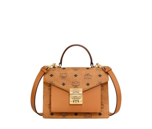 Buy MCM Tracy Satchel In Visetos Cognac at Sasom – Authentic and Ready to Ship