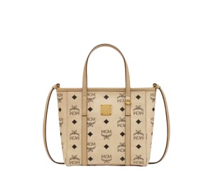 Buy MCM Toni Top-Zip Shopper In Visetos Beige Black at Sasom – Authentic and Ready to Ship