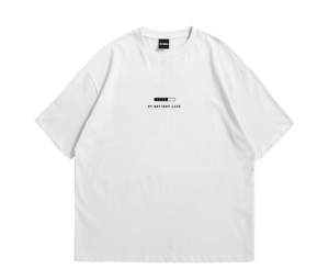 Myyoungs Battery Life Oversized T-Shirt White