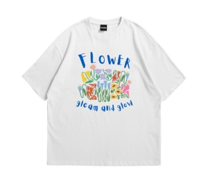 Myyoungs Flower Gleam&glow Oversized T-Shirt White