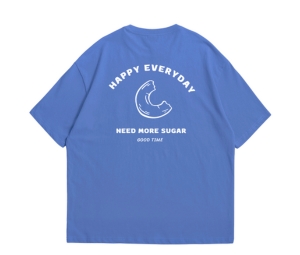 Myyoungs Happy Everyday Oversized T-Shirt Atlantic Blue