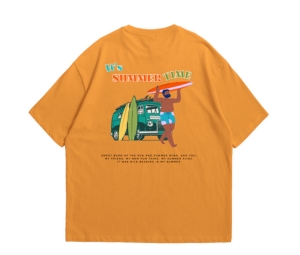 MY YOUNGS It's Summer Time Oversized T-Shirt Pastel Orange