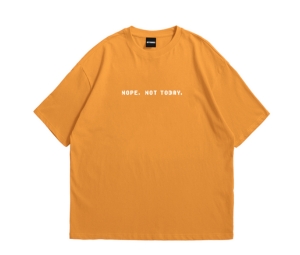 Myyoungs Nope Not Today Oversized T-Shirt Pastel Orange
