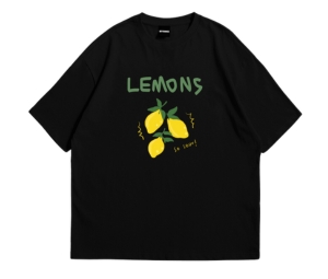 Myyoungs Lemons Oversized T-Shirt Black