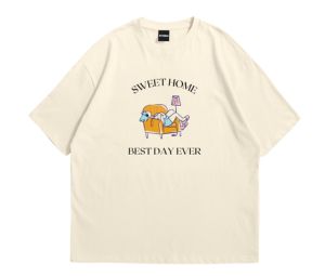 Myyoungs Sweet Home Oversized T-Shirt Cream