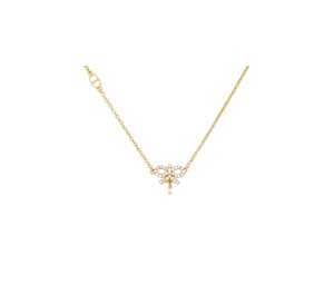 Buy Dior Le Nœud de Dior Necklace Gold Finish Metal with White Resin Pearl and Silver Tone Crystals at Sasom – Authentic and Ready to Ship