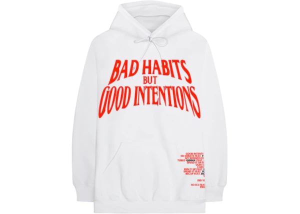 Buy Nav x Vlone Bad Habits Hoodie White at Sasom – Authentic and Ready to Ship